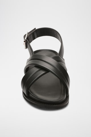 Sandales en cuir de mouton nappa Abhiprithi - Noir