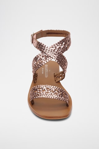 Sandales en cuir de chèvre Abitha - Doré rose