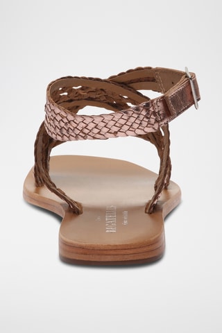 Sandales en cuir de chèvre Abitha - Doré rose