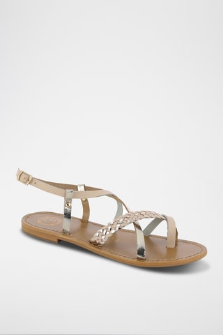 Sandales en cuir Garita - Rose et doré
