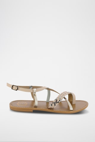 Sandales en cuir Garita - Rose et doré