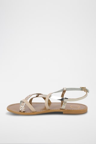 Sandales en cuir Garita - Rose et doré