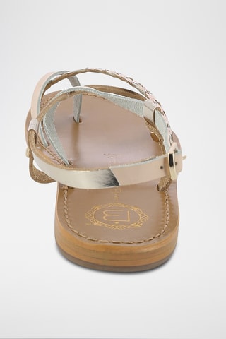 Sandales en cuir Garita - Rose et doré
