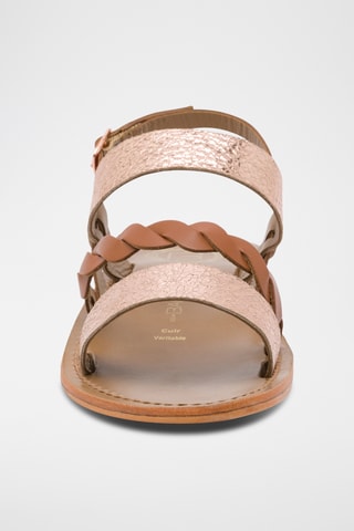 Sandales en cuir Pulchella - Marron, rose et doré