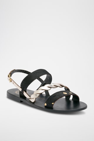 Sandales en cuir Pulchella - Doré et noir
