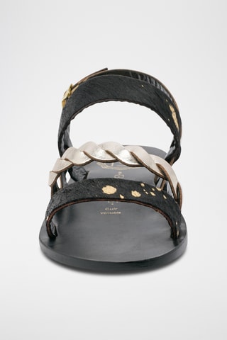 Sandales en cuir Pulchella - Doré et noir