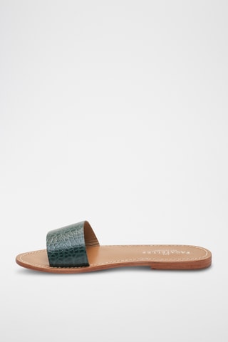 Mules en cuir de chèvre York - Vert