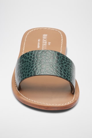 Mules en cuir de chèvre York - Vert