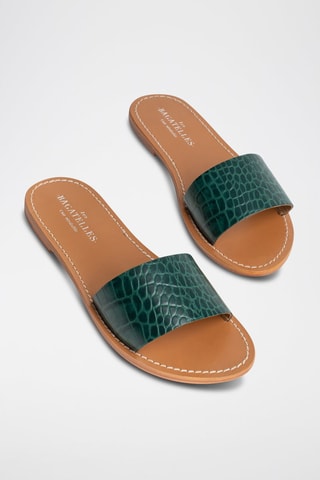 Mules en cuir de chèvre York - Vert