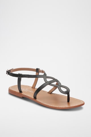 Sandales en cuir Confite - Noir