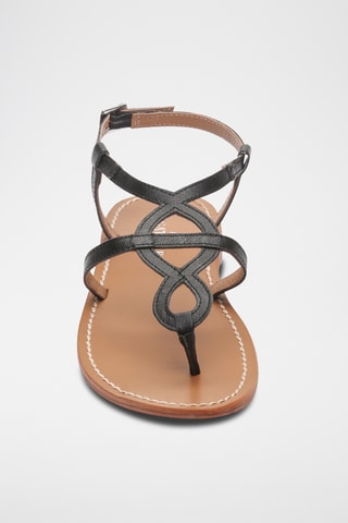 Sandales en cuir Confite - Noir