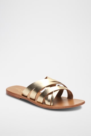 Mules en cuir Marica - Doré