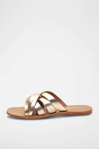 Mules en cuir Marica - Doré