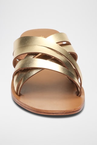 Mules en cuir Marica - Doré