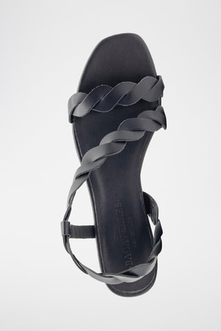 Sandales à talons en cuir Saponaria - Noir