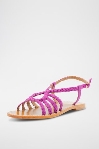 Sandales en cuir de chèvre nubuck Lyla - Violet