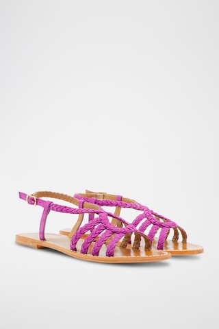 Sandales en cuir de chèvre nubuck Lyla - Violet