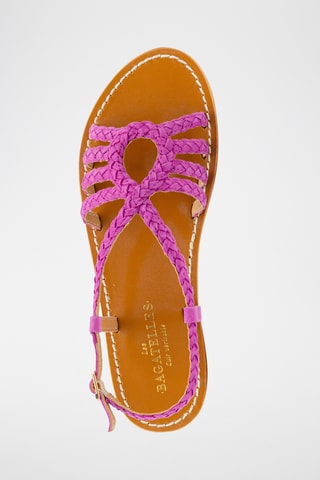 Sandales en cuir de chèvre nubuck Lyla - Violet