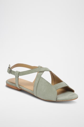Sandales en cuir de chèvre nubuck Loberia - Kaki