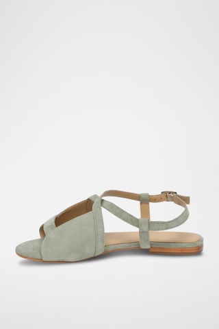 Sandales en cuir de chèvre nubuck Loberia - Kaki