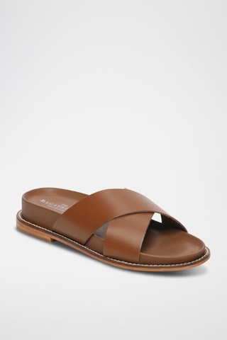 Mules en cuir Beryl - Camel