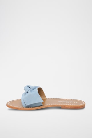 Mules en cuir de chèvre nubuck Westchester - Bleu clair
