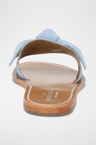 Mules en cuir de chèvre nubuck Westchester - Bleu clair