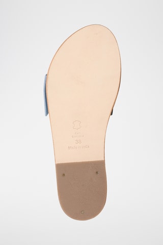 Mules en cuir de chèvre nubuck Westchester - Bleu clair