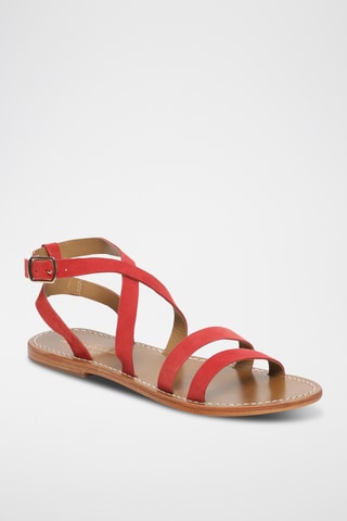 Spartiates en cuir de chèvre nubuck Malini - Rouge