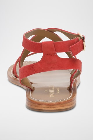 Spartiates en cuir de chèvre nubuck Malini - Rouge