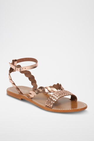 Sandales en cuir Anita - Doré rose