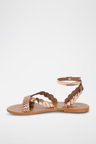 Sandales en cuir Anita - Doré rose
