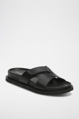 Mules en cuir Manuela - Noir