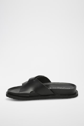 Mules en cuir Manuela - Noir