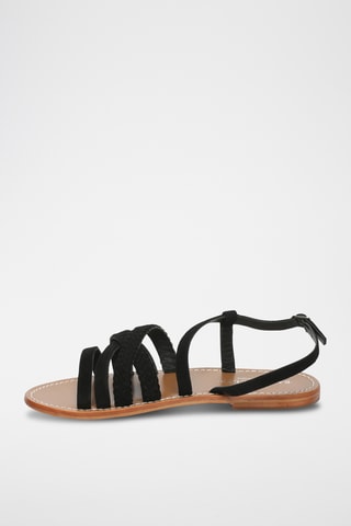 Sandales en cuir de chèvre Myrtille - Noir