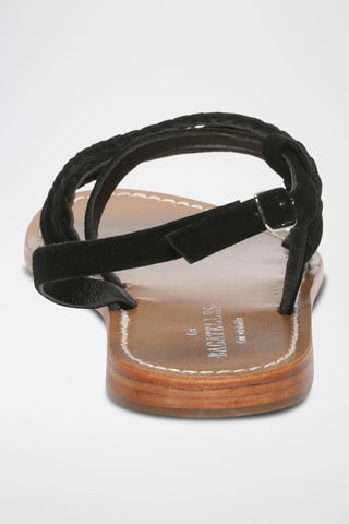 Sandales en cuir de chèvre Myrtille - Noir
