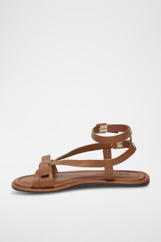 Sandales en cuir de mouton nappa Azahar - Camel