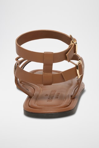 Sandales en cuir de mouton nappa Azahar - Camel