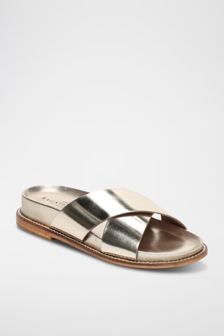 Mules en cuir Beryl - Doré