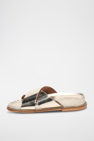 Mules en cuir Beryl - Doré