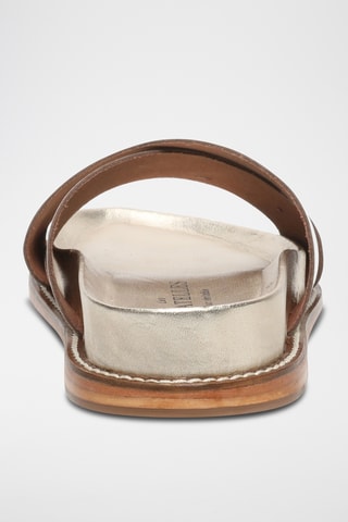 Mules en cuir Beryl - Doré