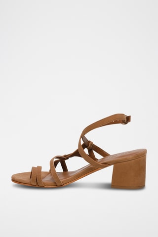 Sandales à talons en nubuck Kanieti - Marron
