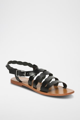 Spartiates en cuir Flavia - Noir