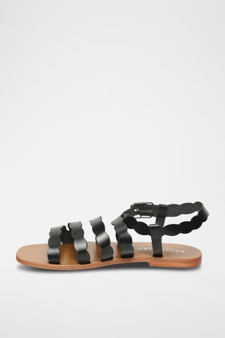 Spartiates en cuir Flavia - Noir