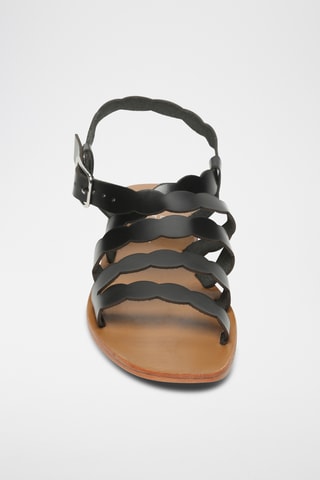 Spartiates en cuir Flavia - Noir