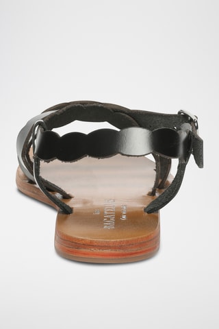 Spartiates en cuir Flavia - Noir