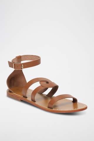 Spartiates en cuir Gia - Camel