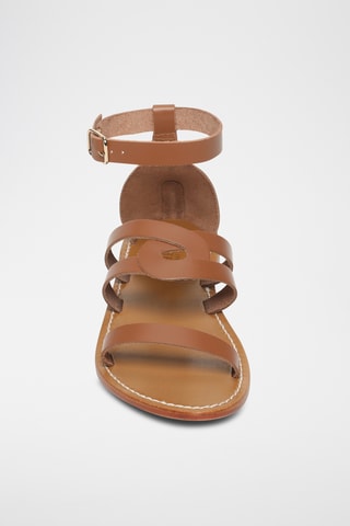 Spartiates en cuir Gia - Camel