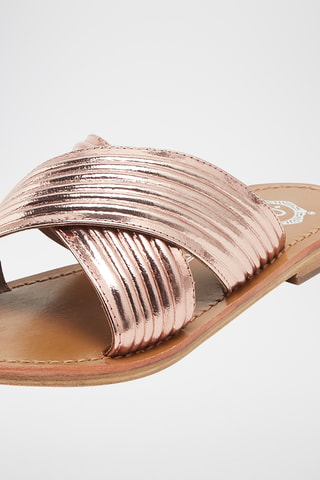 Mules en cuir Nassau - Doré