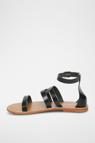 Spartiates en cuir Gia - Noir
